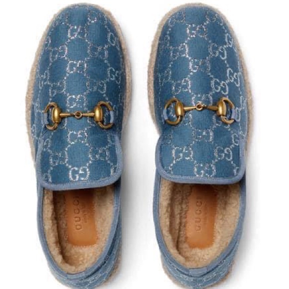 Gucci Shoes - NEW Gucci Women’s “Light Blue”  Wool Loafer with Horsebit Size 40 (US 10)